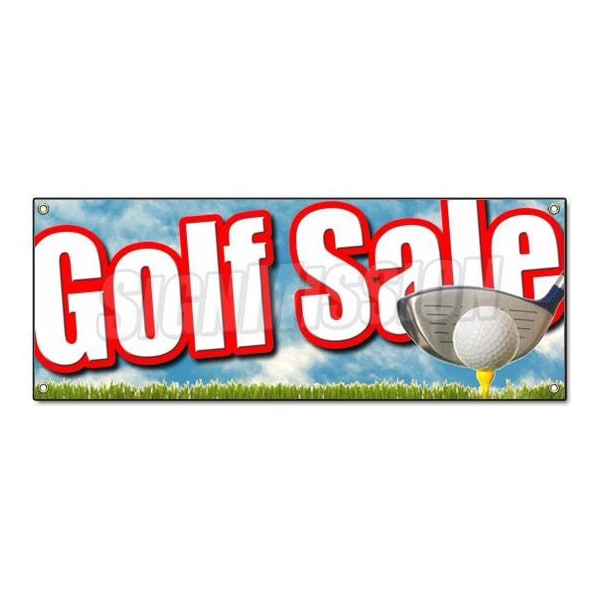 Signmission GOLF SALE BANNER SIGN golfing shop signs ball club bags clothes 50% huge B-Golf - main